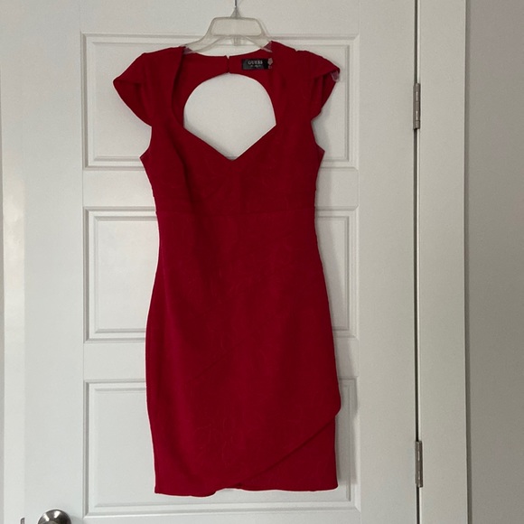 $10 only work once red floral print cocktail dress! - Picture 1 of 11